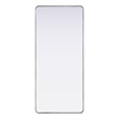 Elegant Decor Contour Metal Rectangle Mirror 32X72 In Silver