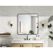 Elegant Decor Contour Metal Rectangle Mirror 36X36