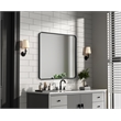Elegant Decor Contour Metal Rectangle Mirror 36X36
