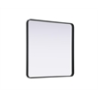 Elegant Decor Contour Metal Rectangle Mirror 36X36