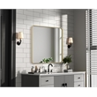 Elegant Decor Contour Metal Rectangle Mirror 36X36