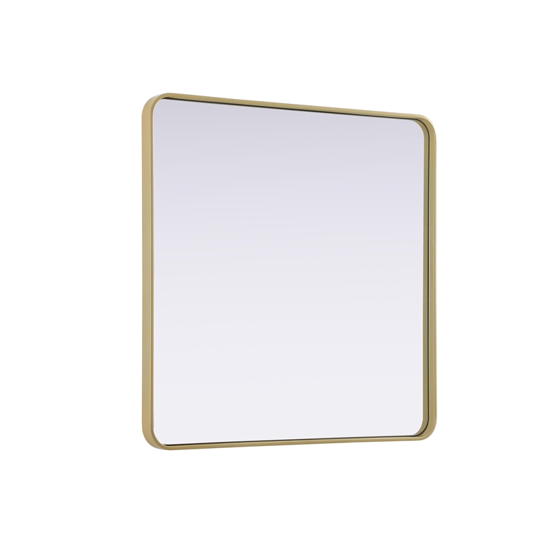 Elegant Decor Contour Metal Rectangle Mirror 36X36