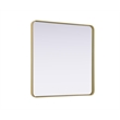 Elegant Decor Contour Metal Rectangle Mirror 36X36