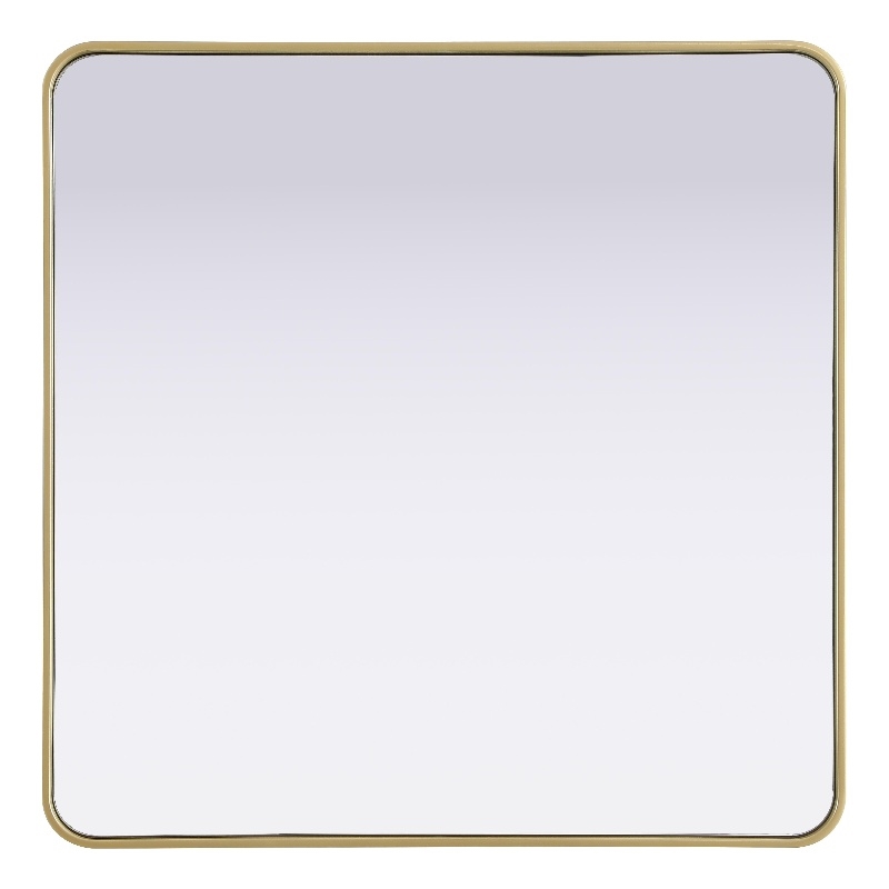 Elegant Decor Contour Metal Rectangle Mirror 36X36