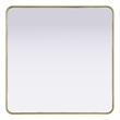 Elegant Decor Contour Metal Rectangle Mirror 36X36