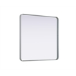 Elegant Decor Contour Metal Rectangle Mirror 36X36