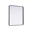 Elegant Decor Contour Metal Rectangle Mirror 36X40