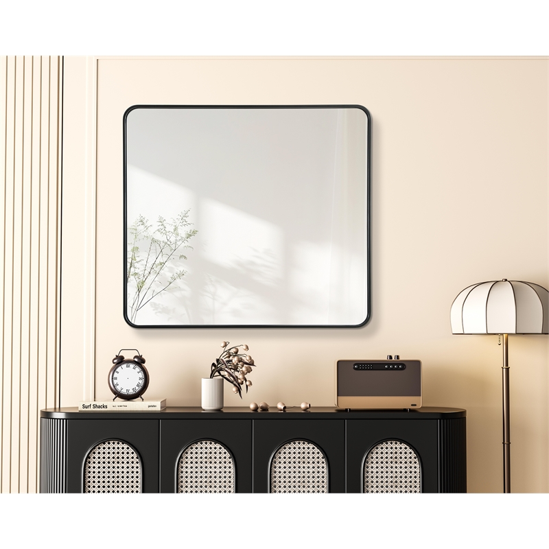 Elegant Decor Contour Metal Rectangle Mirror 36X40