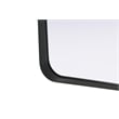 Elegant Decor Contour Metal Rectangle Mirror 36X40