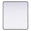 Elegant Decor Contour Metal Rectangle Mirror 36X40