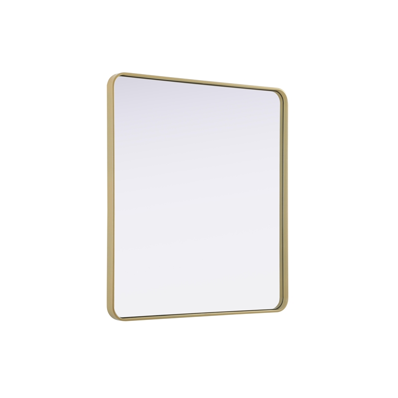Elegant Decor Contour Metal Rectangle Mirror 36X40