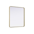 Elegant Decor Contour Metal Rectangle Mirror 36X40