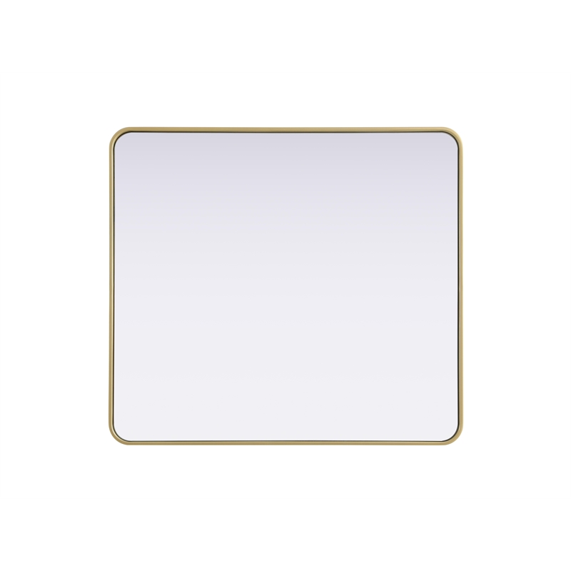 Elegant Decor Contour Metal Rectangle Mirror 36X40