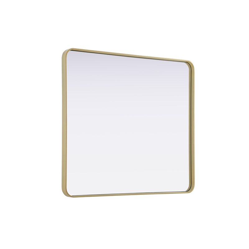 Elegant Decor Contour Metal Rectangle Mirror 36X40