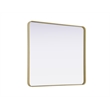 Elegant Decor Contour Metal Rectangle Mirror 36X40