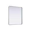 Elegant Decor Contour Metal Rectangle Mirror 36X40