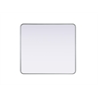 Elegant Decor Contour Metal Rectangle Mirror 36X40