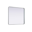 Elegant Decor Contour Metal Rectangle Mirror 36X40