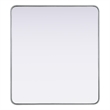 Elegant Decor Contour Metal Rectangle Mirror 36X40