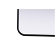 Elegant Decor Contour Metal Square Mirror 42X42 In Black