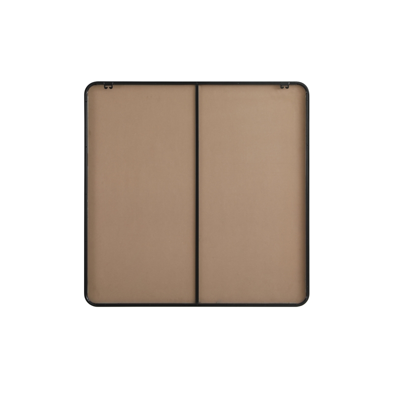 Elegant Decor Contour Metal Square Mirror 42X42 In Black