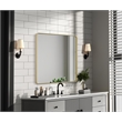 Elegant Decor Contour Metal Square Mirror 42X42 In Brass