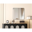 Elegant Decor Contour Metal Square Mirror 42X42 In Silver