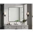 Elegant Decor Contour Metal Square Mirror 48X48 In Black