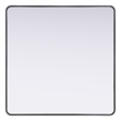 Elegant Decor Contour Metal Square Mirror 48X48 In Black