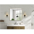 Elegant Decor Contour Metal Square Mirror 48X48 In Brass