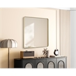 Elegant Decor Contour Metal Square Mirror 48X48 In Brass