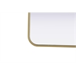 Elegant Decor Contour Metal Square Mirror 48X48 In Brass