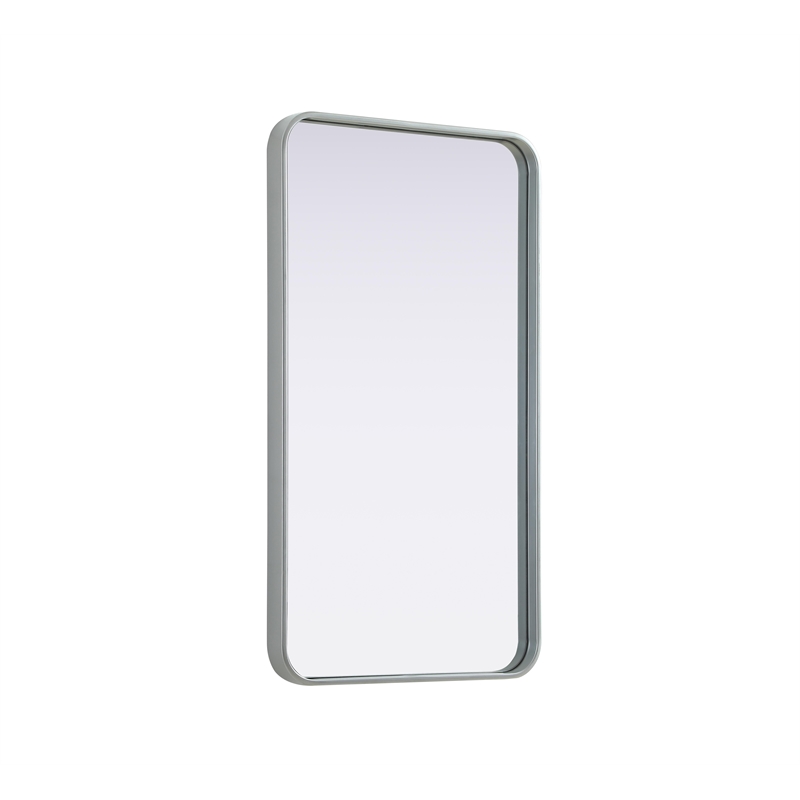 Elegant Decor Contour Metal Rectangle Mirror 20X36