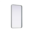 Elegant Decor Contour Metal Rectangle Mirror 20X36