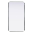 Elegant Decor Contour Metal Rectangle Mirror 20X36
