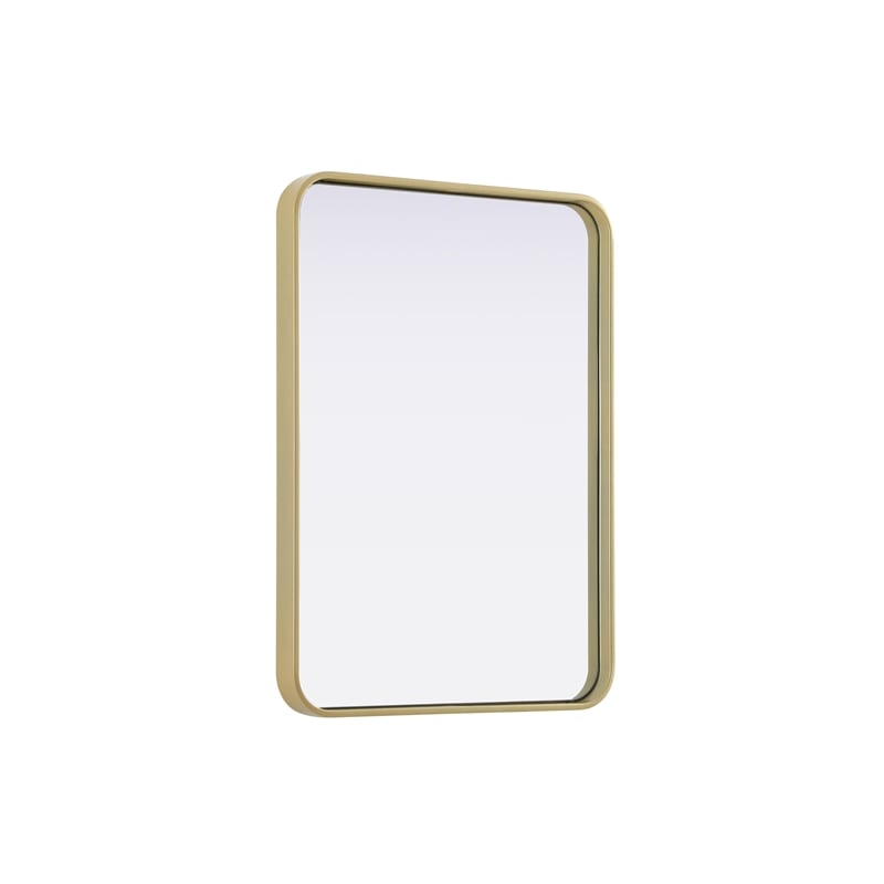 Elegant Decor Contour Metal Rectangle Mirror 22X30