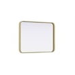Elegant Decor Contour Metal Rectangle Mirror 22X30