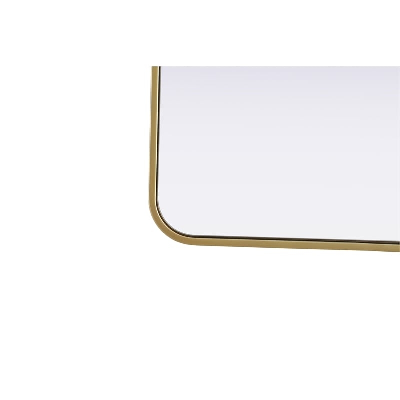 Elegant Decor Contour Metal Rectangle Mirror 22X30