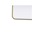Elegant Decor Contour Metal Rectangle Mirror 22X30