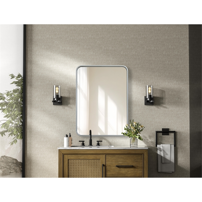 Elegant Decor Contour Metal Rectangle Mirror 22X30