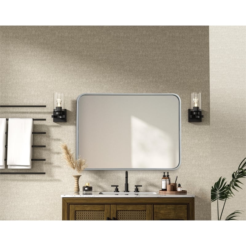 Elegant Decor Contour Metal Rectangle Mirror 22X30
