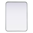 Elegant Decor Contour Metal Rectangle Mirror 22X30