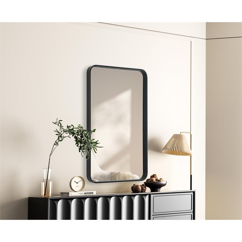Elegant Decor Contour Metal Rectangle Mirror 22X36