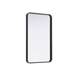 Elegant Decor Contour Metal Rectangle Mirror 22X36