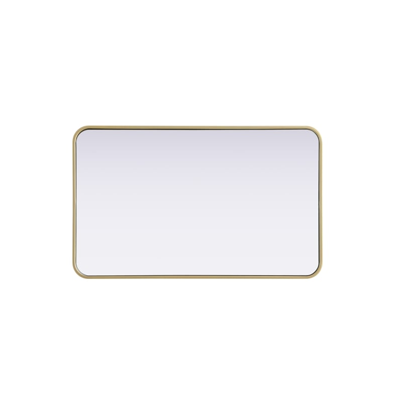 Elegant Decor Contour Metal Rectangle Mirror 22X36
