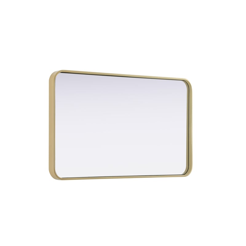 Elegant Decor Contour Metal Rectangle Mirror 22X36