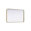 Elegant Decor Contour Metal Rectangle Mirror 22X36