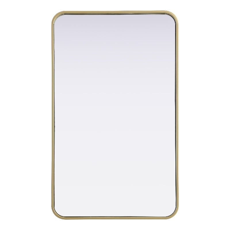 Elegant Decor Contour Metal Rectangle Mirror 22X36
