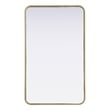 Elegant Decor Contour Metal Rectangle Mirror 22X36