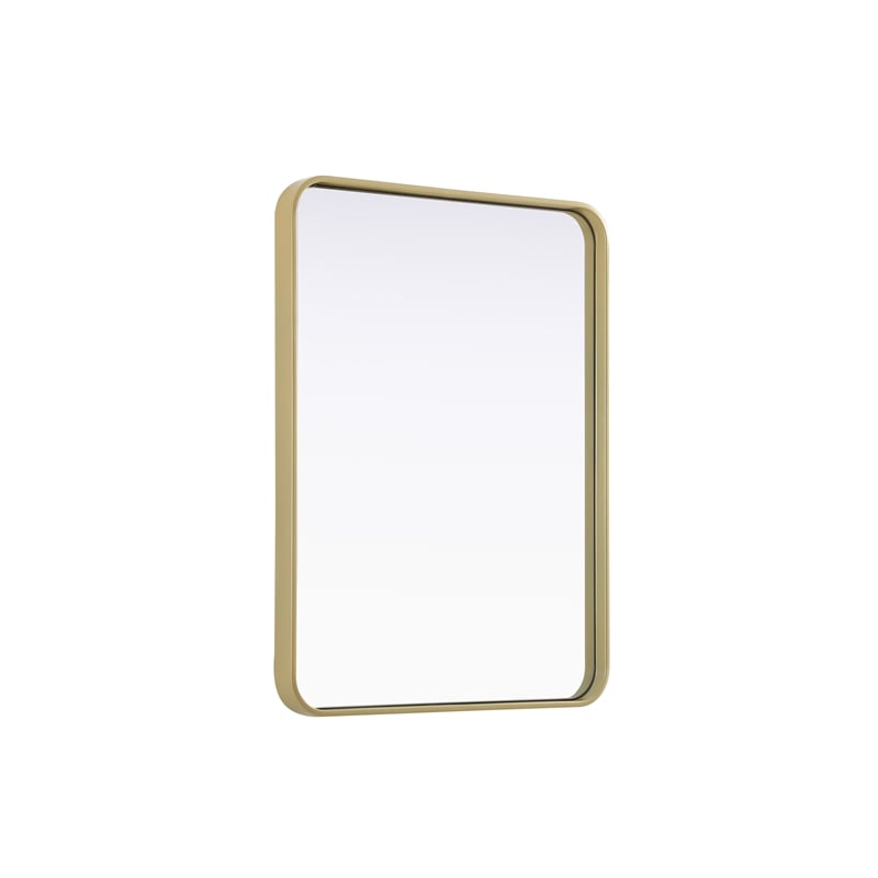 Elegant Decor Contour Metal Rectangle Mirror 24X32